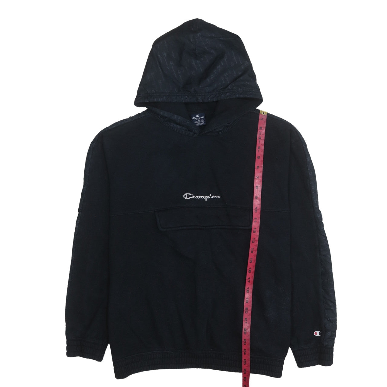 Mens UK Size XL Champion Black Pullover Hoodie