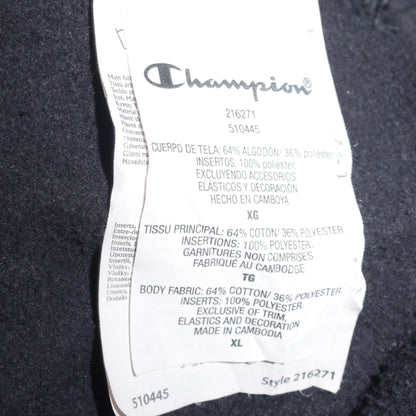 Mens UK Size XL Champion Black Pullover Hoodie
