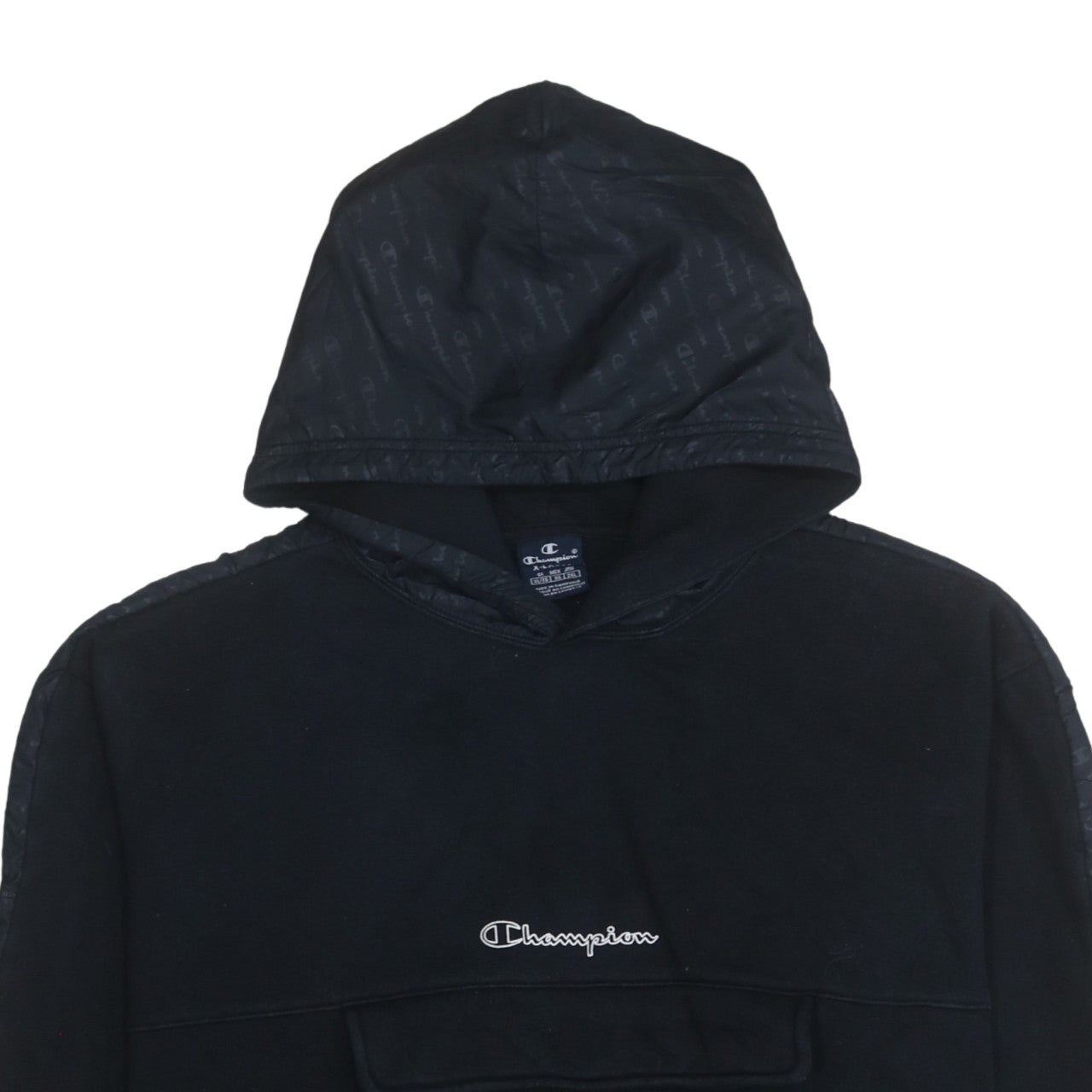 Mens UK Size XL Champion Black Pullover Hoodie