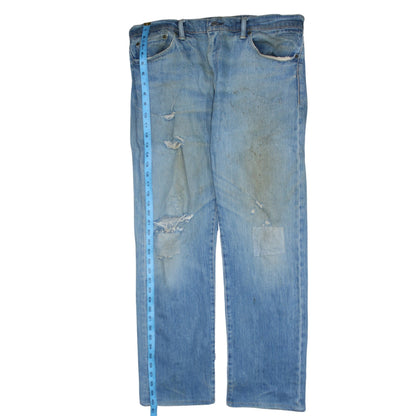 Mens UK Size 32 Levi's Regular Fit Straight Blue Jeans