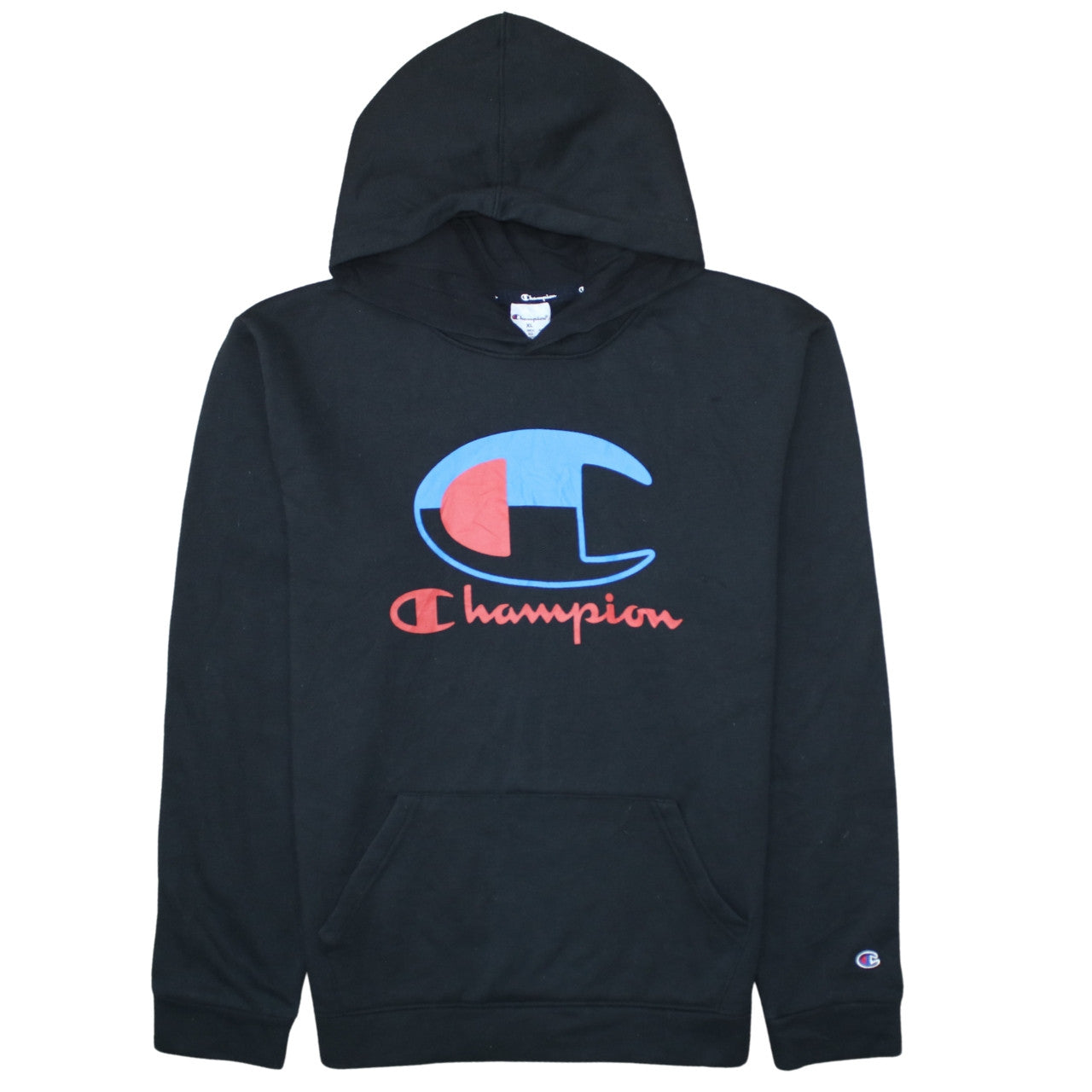 Mens UK Size XL Champion Black Pullover Hoodie