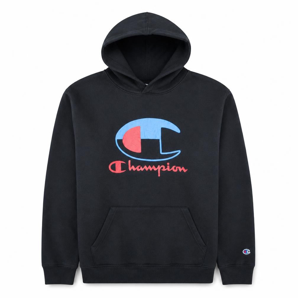 Mens UK Size XL Champion Black Pullover Hoodie
