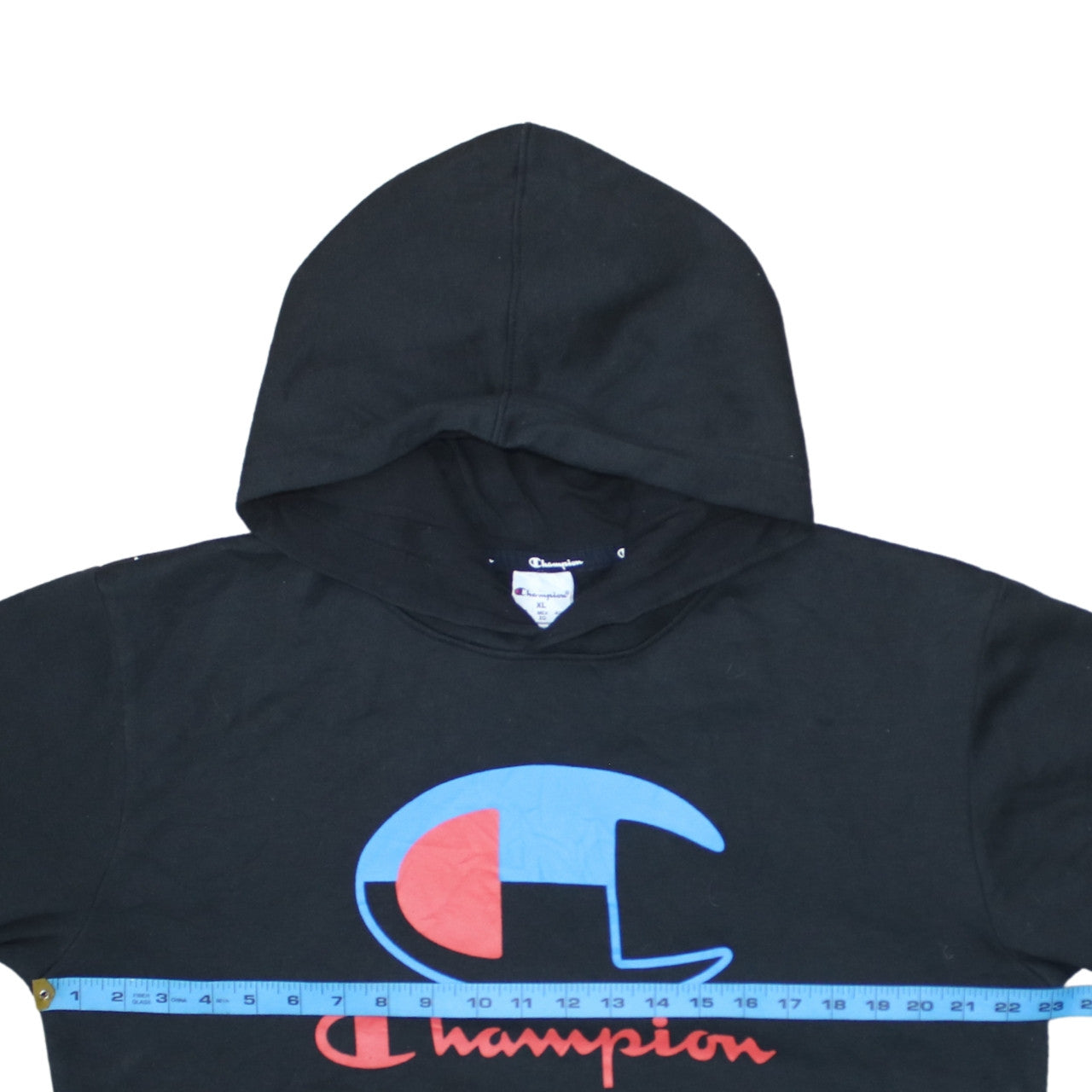 Mens UK Size XL Champion Black Pullover Hoodie