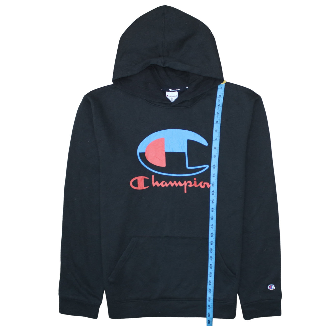 Mens UK Size XL Champion Black Pullover Hoodie