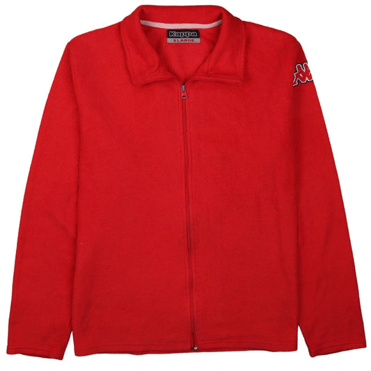 Womens UK Size XL Kappa Red Full Zip Sweatshirt