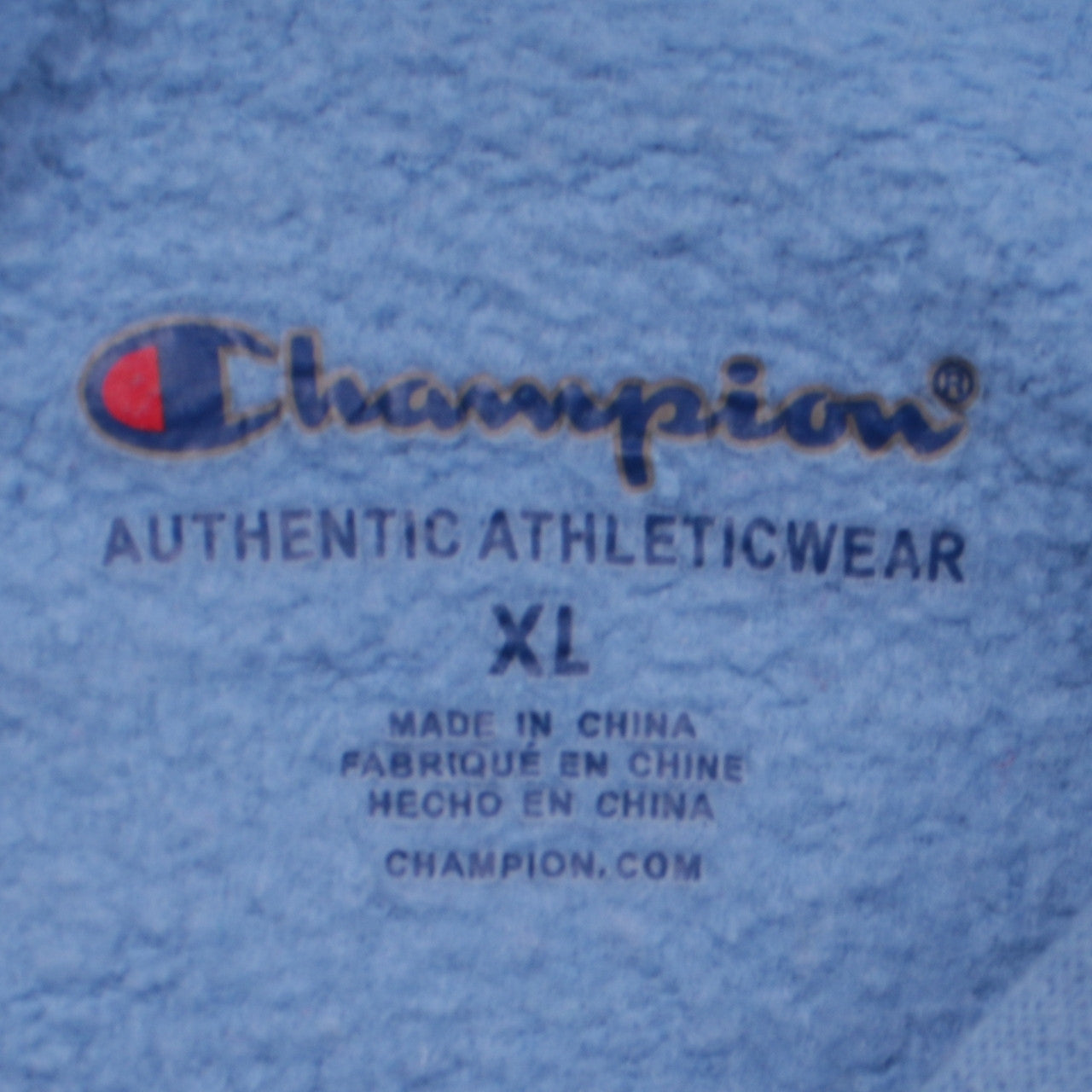 Womens UK Size XL Champion Blue Pullover Hoodie