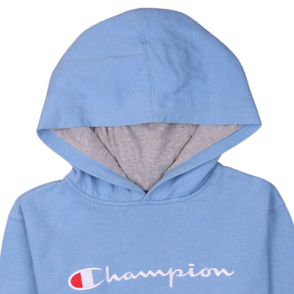 Womens UK Size XL Champion Blue Pullover Hoodie