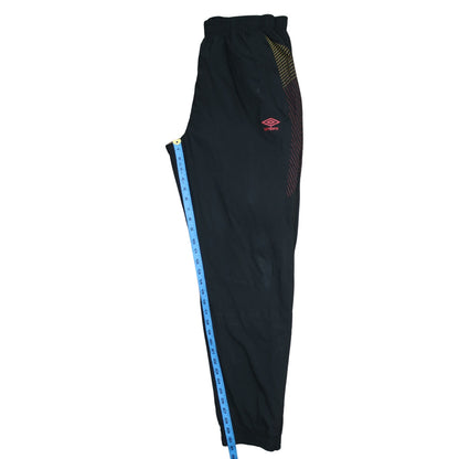 Mens UK Size L Umbro Regular Fit Track Pants Black Trousers