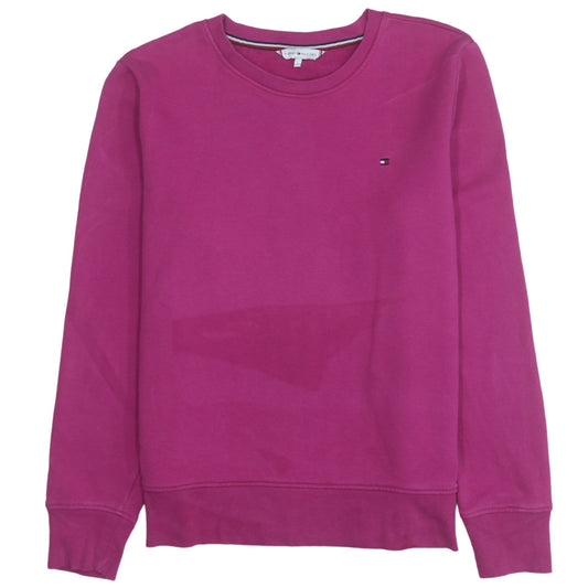 Womens UK Size S Tommy Hilfiger Pink Pullover Sweatshirt