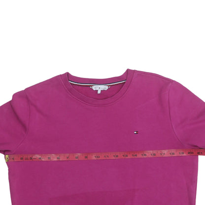 Womens UK Size S Tommy Hilfiger Pink Pullover Sweatshirt