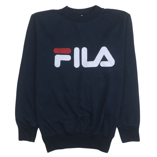 Mens UK Size S FILA Blue Pullover Sweatshirt