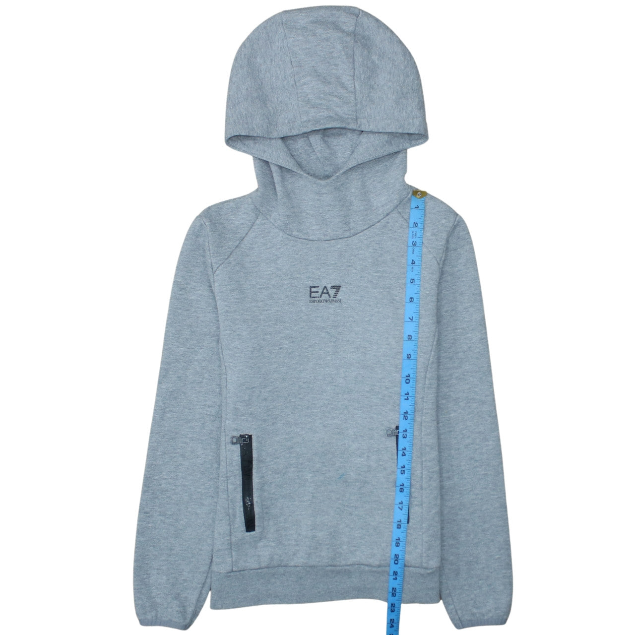 Mens UK Size XS Emporio Armani Grey Pullover Hoodie