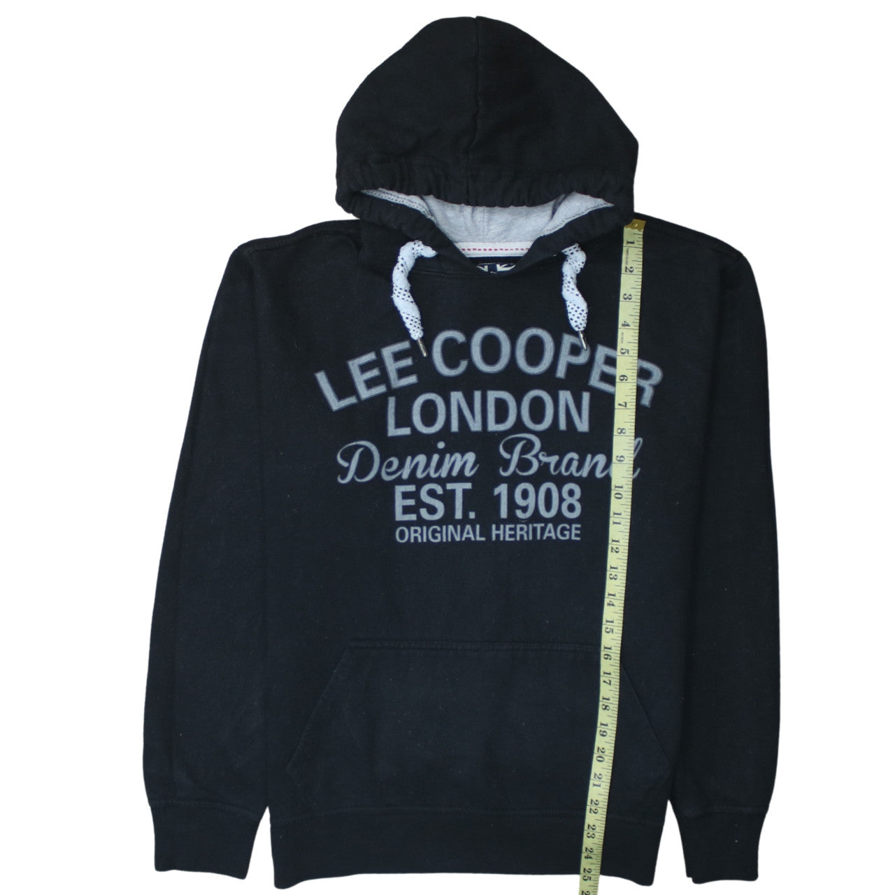 Mens UK Size L Lee Cooper Black Pullover Hoodie