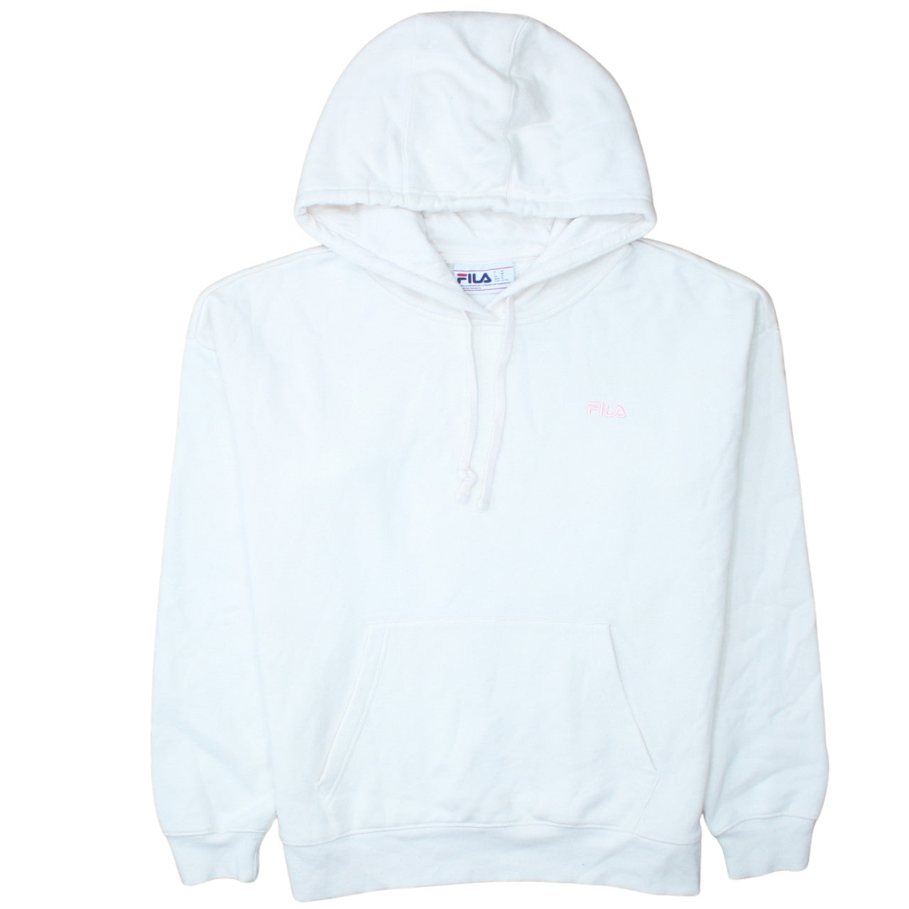 Womens UK Size XL FILA White Pullover Hoodie