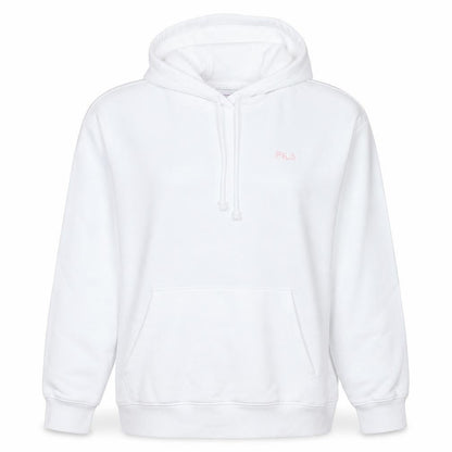 Fila Women White Hooded Pullover Sweatshirt XL 80s Style