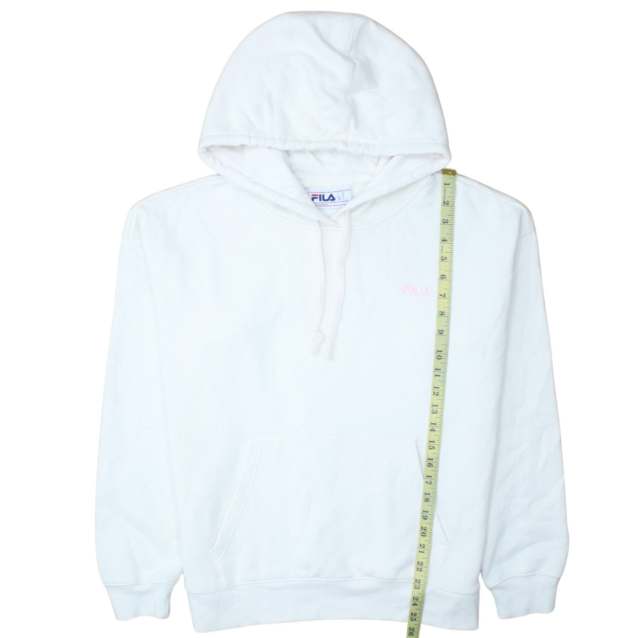 Womens UK Size XL FILA White Pullover Hoodie