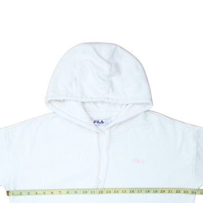 Womens UK Size XL FILA White Pullover Hoodie