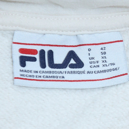 Womens UK Size XL FILA White Pullover Hoodie
