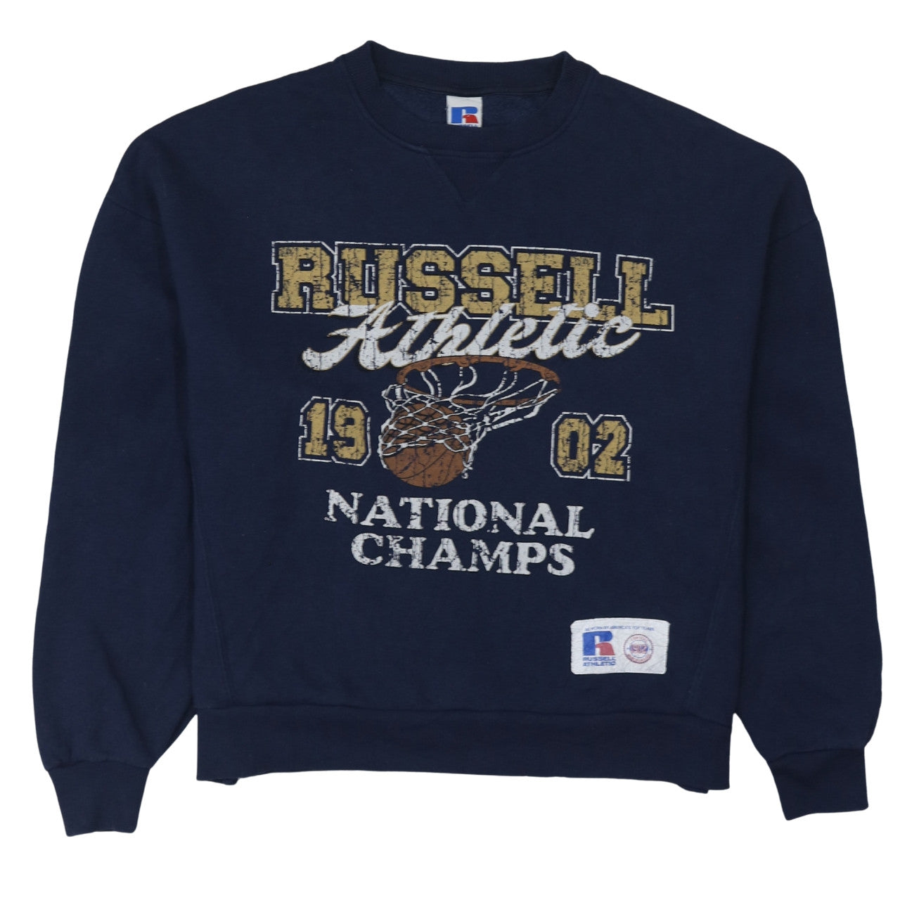Mens UK Size XS Russell Athletic Blue Pullover Sweatshirt