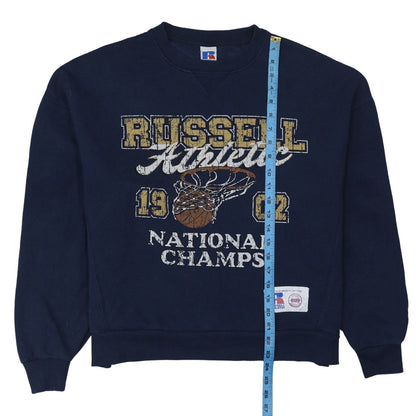 Mens UK Size XS Russell Athletic Blue Pullover Sweatshirt