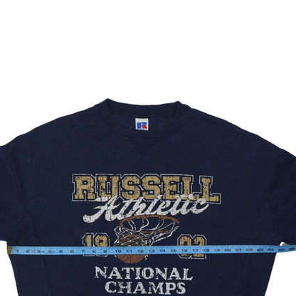 Mens UK Size XS Russell Athletic Blue Pullover Sweatshirt