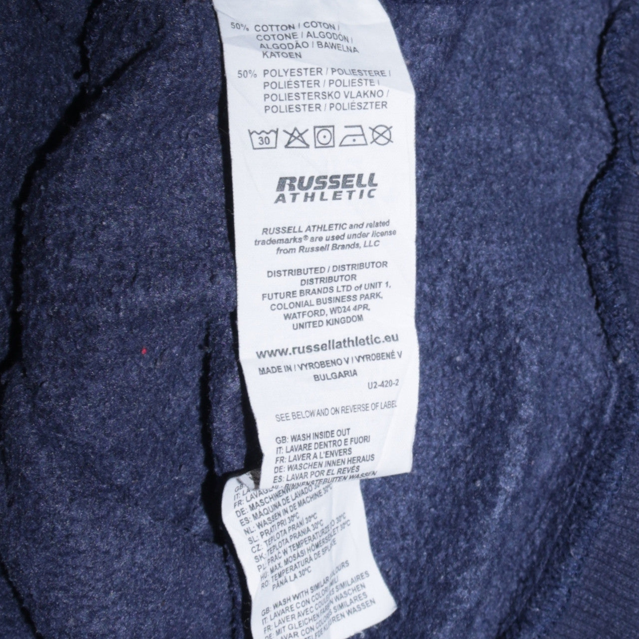 Mens UK Size XS Russell Athletic Blue Pullover Sweatshirt