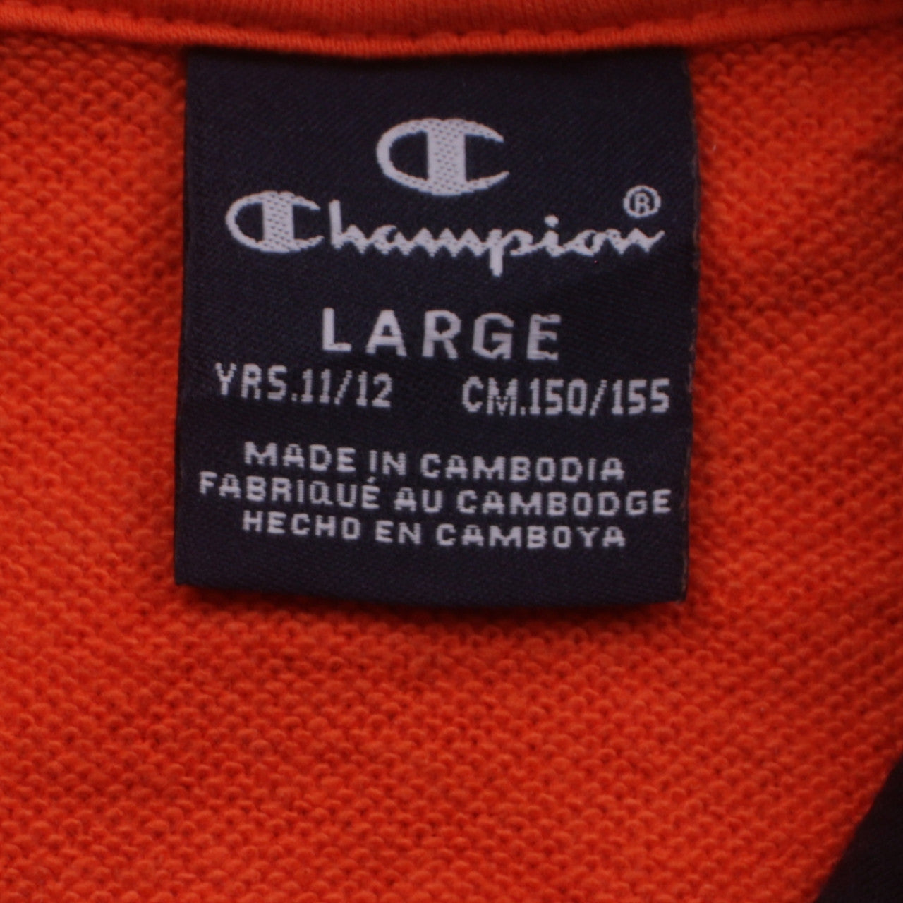 Boys UK Size 11-12 Years Champion Orange Pullover Hoodie