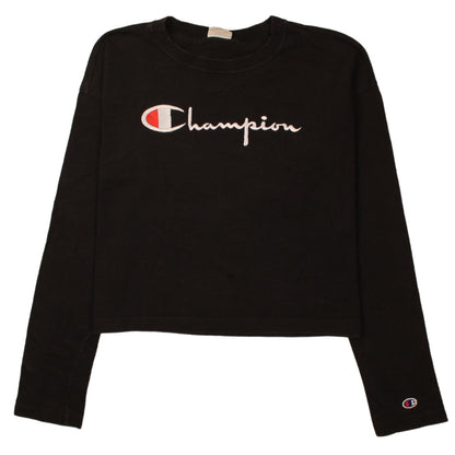 Womens UK Size M Champion Black Pullover Sweatshirt