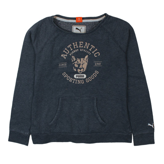 Womens UK Size 16 PUMA Blue Pullover Sweatshirt