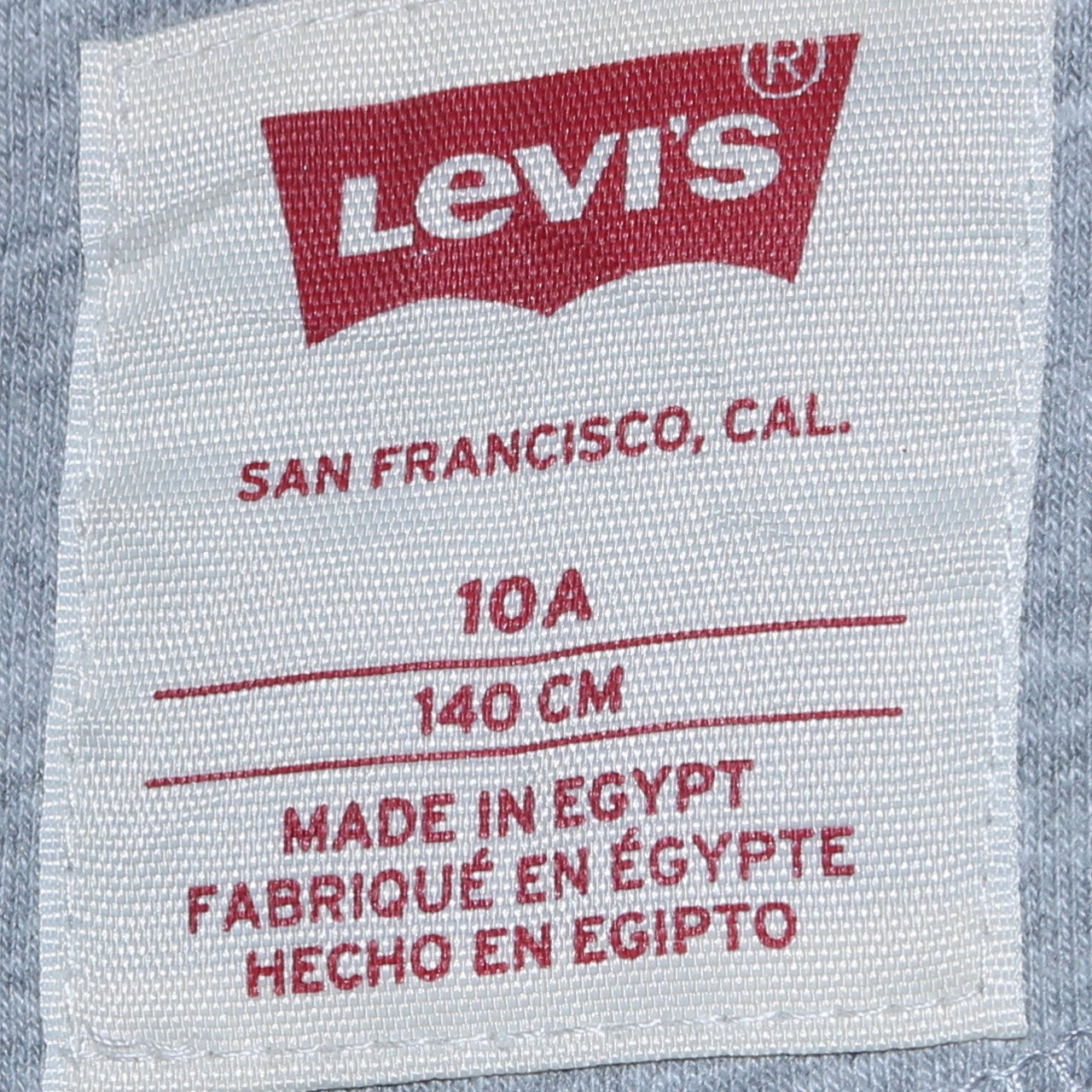 Boys UK Size 10 Years Levi's Grey Full Zip Hoodie