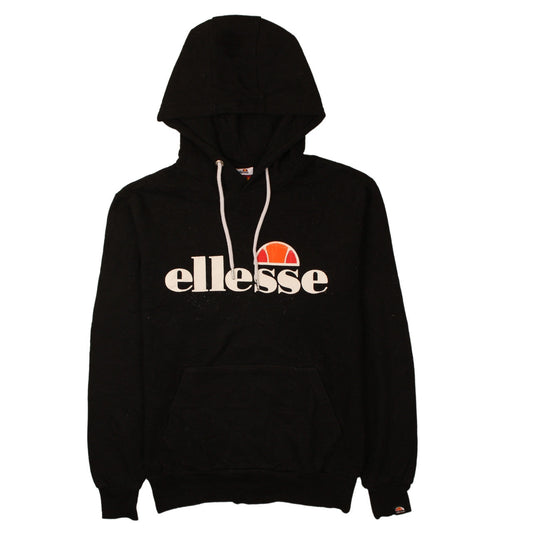 Womens UK Size L ellesse Black Pullover Hoodie