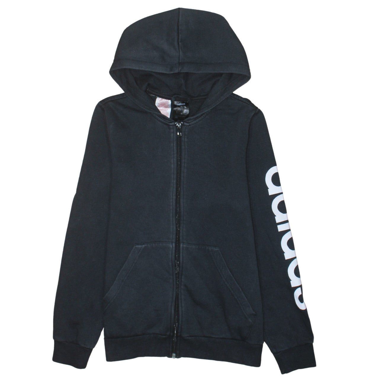 Boys UK Size 14-15 Years adidas Black Full Zip Hoodie
