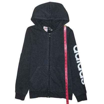Boys UK Size 14-15 Years adidas Black Full Zip Hoodie