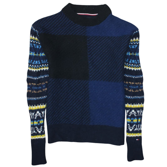Mens UK Size S Tommy Hilfiger Blue Pullover Jumper