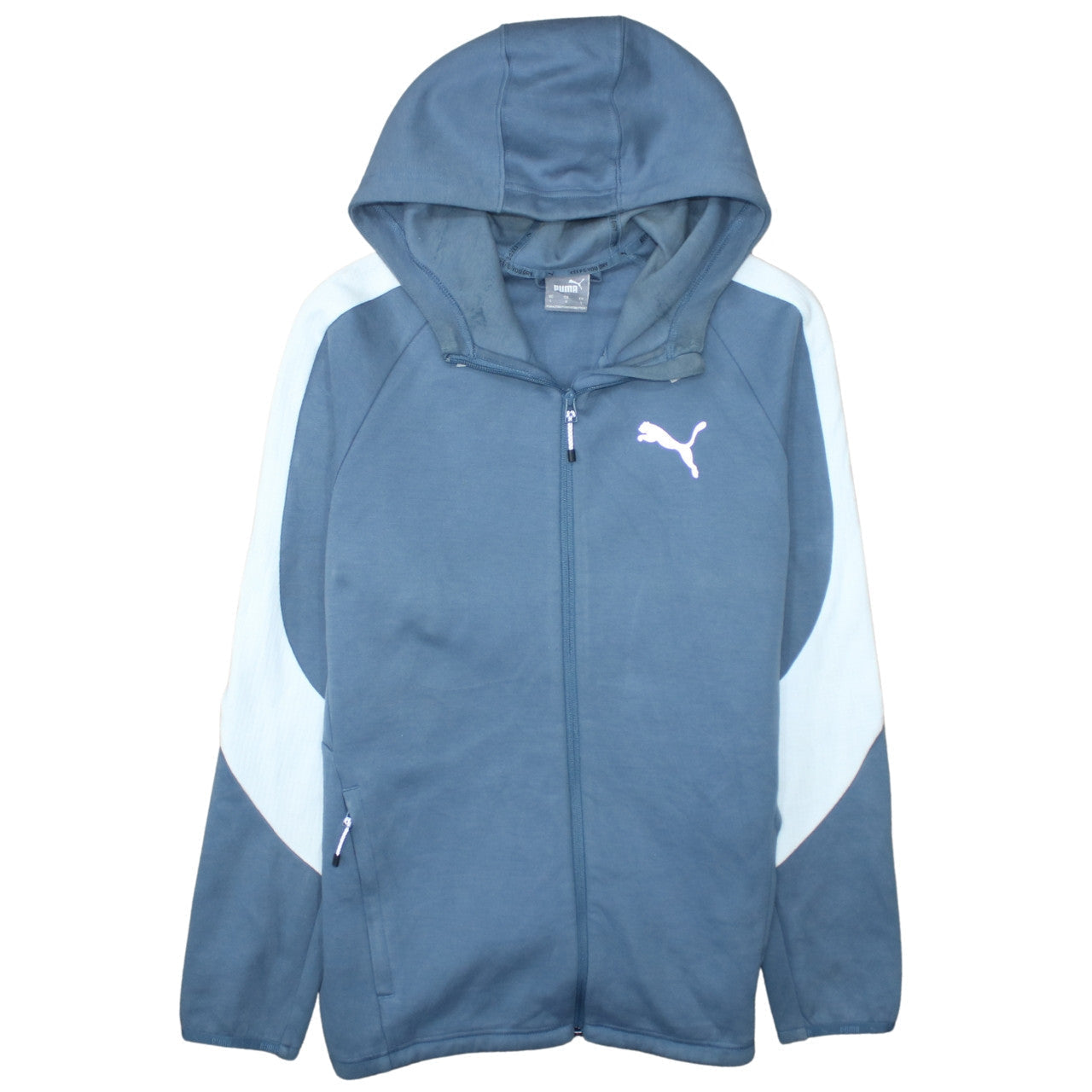 Mens UK Size L PUMA Blue Full Zip Hoodie