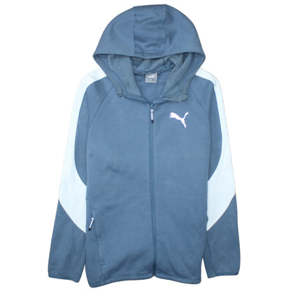 Mens UK Size L PUMA Blue Full Zip Hoodie