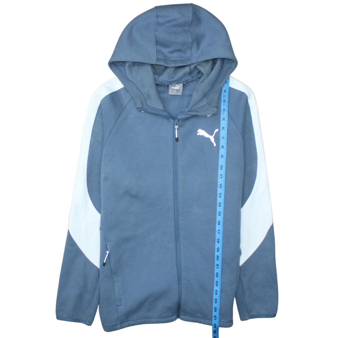 Mens UK Size L PUMA Blue Full Zip Hoodie