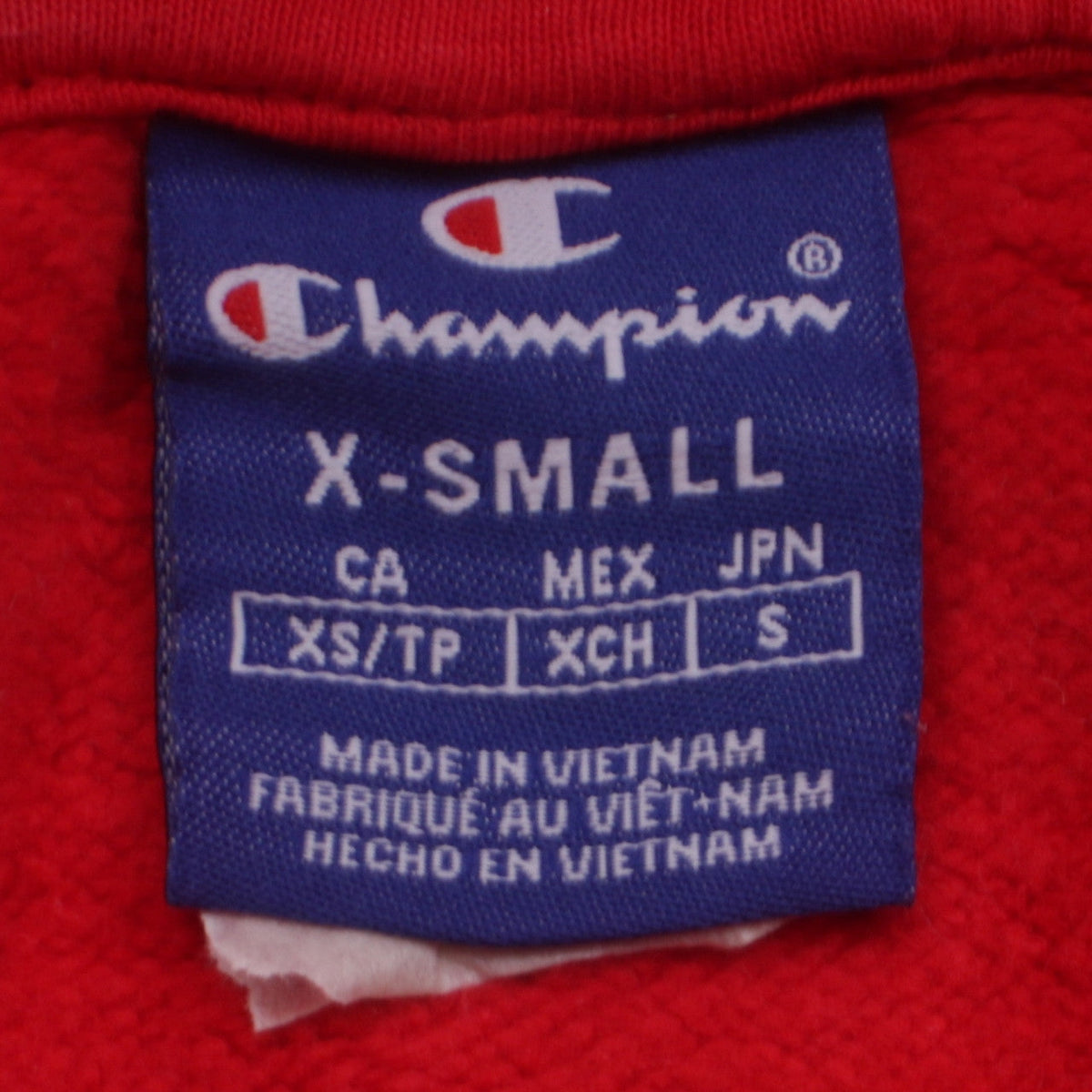 Mens UK Size XS Champion Red Pullover Hoodie