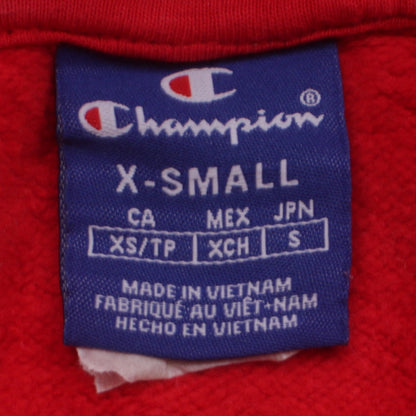 Mens UK Size XS Champion Red Pullover Hoodie
