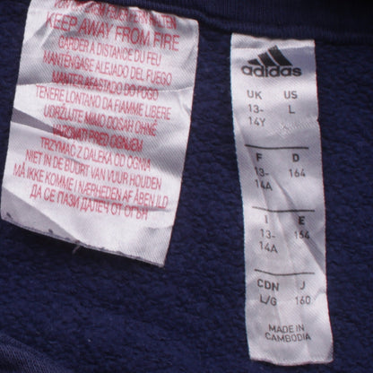 Teens UK Size 164 adidas Blue Pullover Hoodie