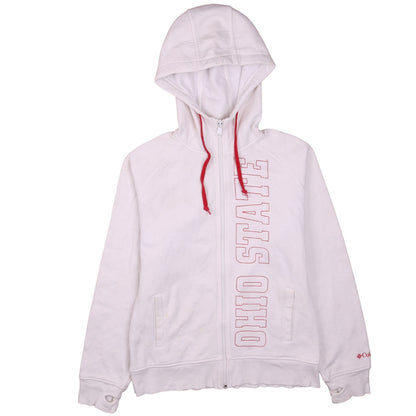 Womens UK Size M Columbia White Full Zip Hoodie