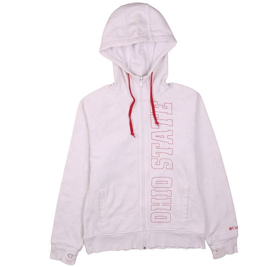 Womens UK Size M Columbia White Full Zip Hoodie