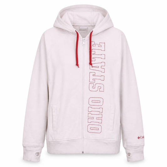 Womens UK Size M Columbia White Full Zip Hoodie