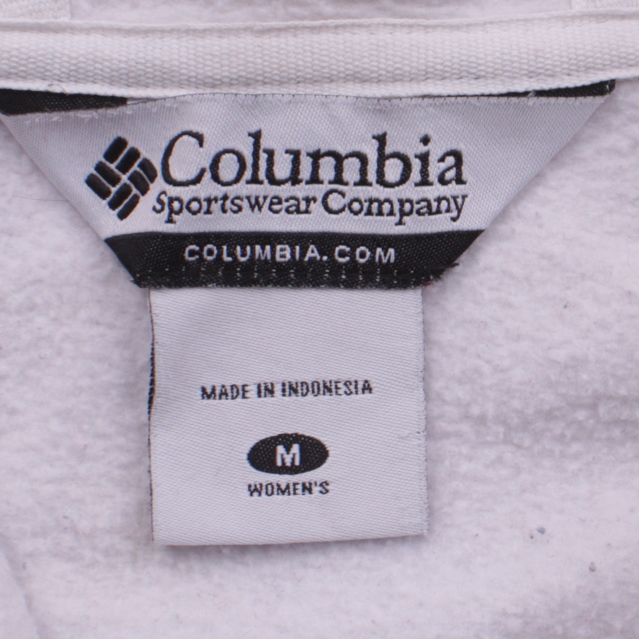Womens UK Size M Columbia White Full Zip Hoodie
