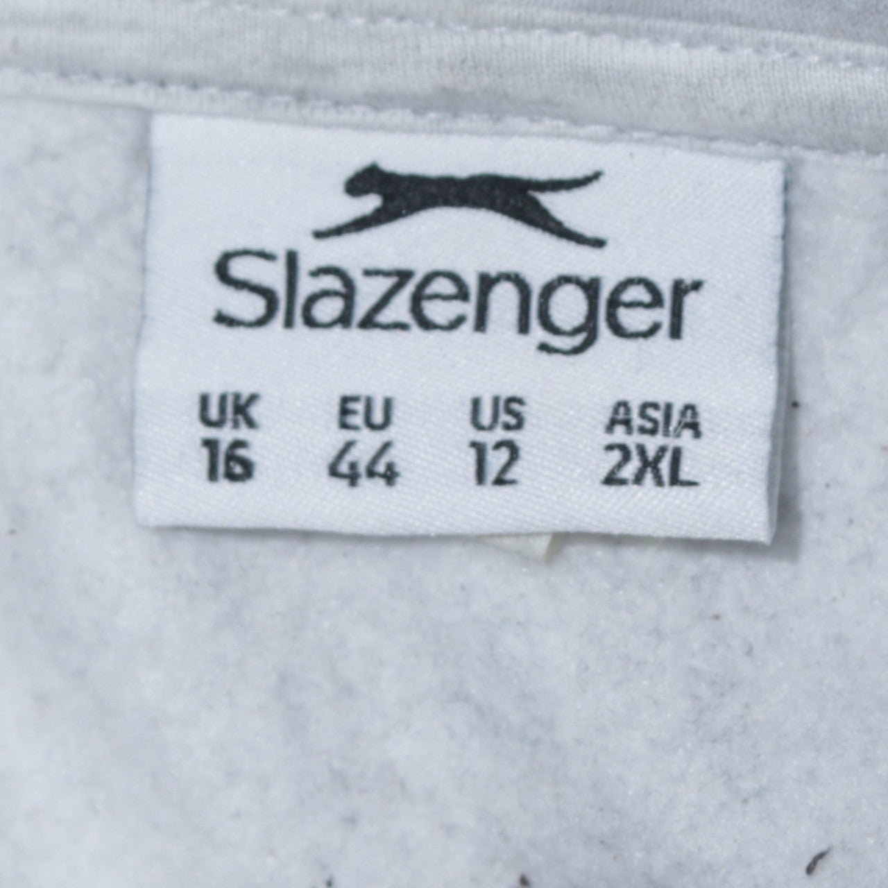 Womens UK Size 16 Slazenger Grey Full Zip Hoodie