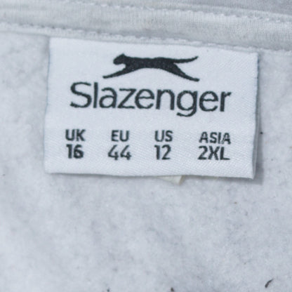 Womens UK Size 16 Slazenger Grey Full Zip Hoodie