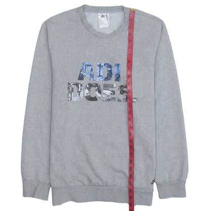 Mens UK Size L adidas Grey Pullover Sweatshirt