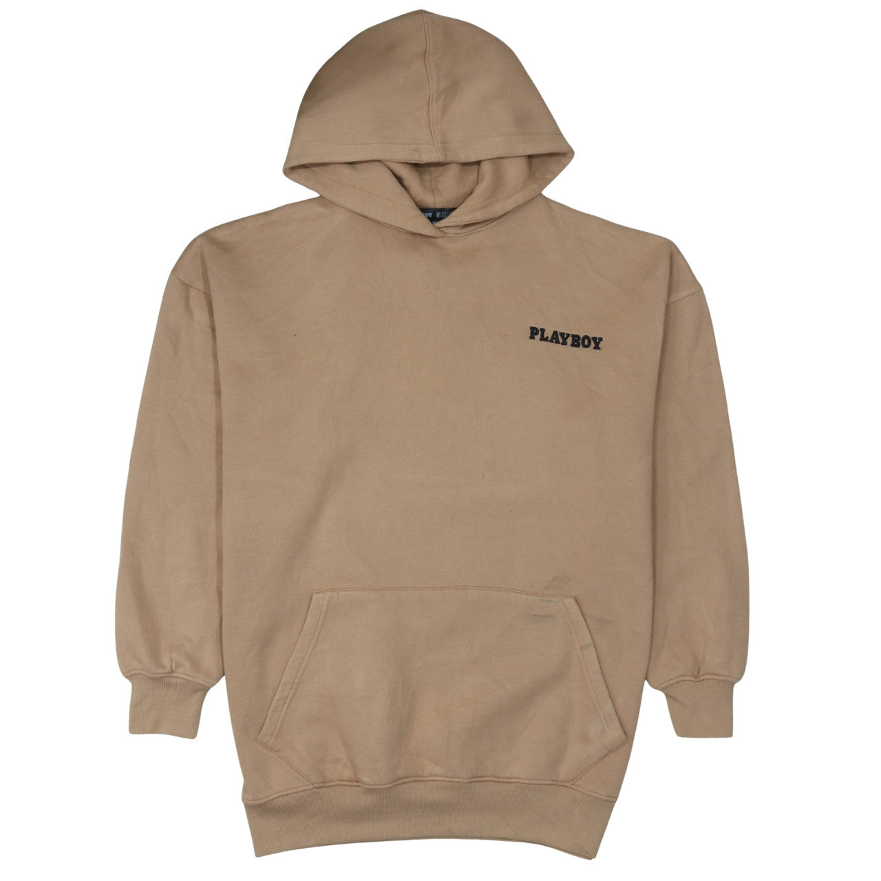 Unisex Adults UK Size M Playboy x Missguided Beige Pullover Hoodie