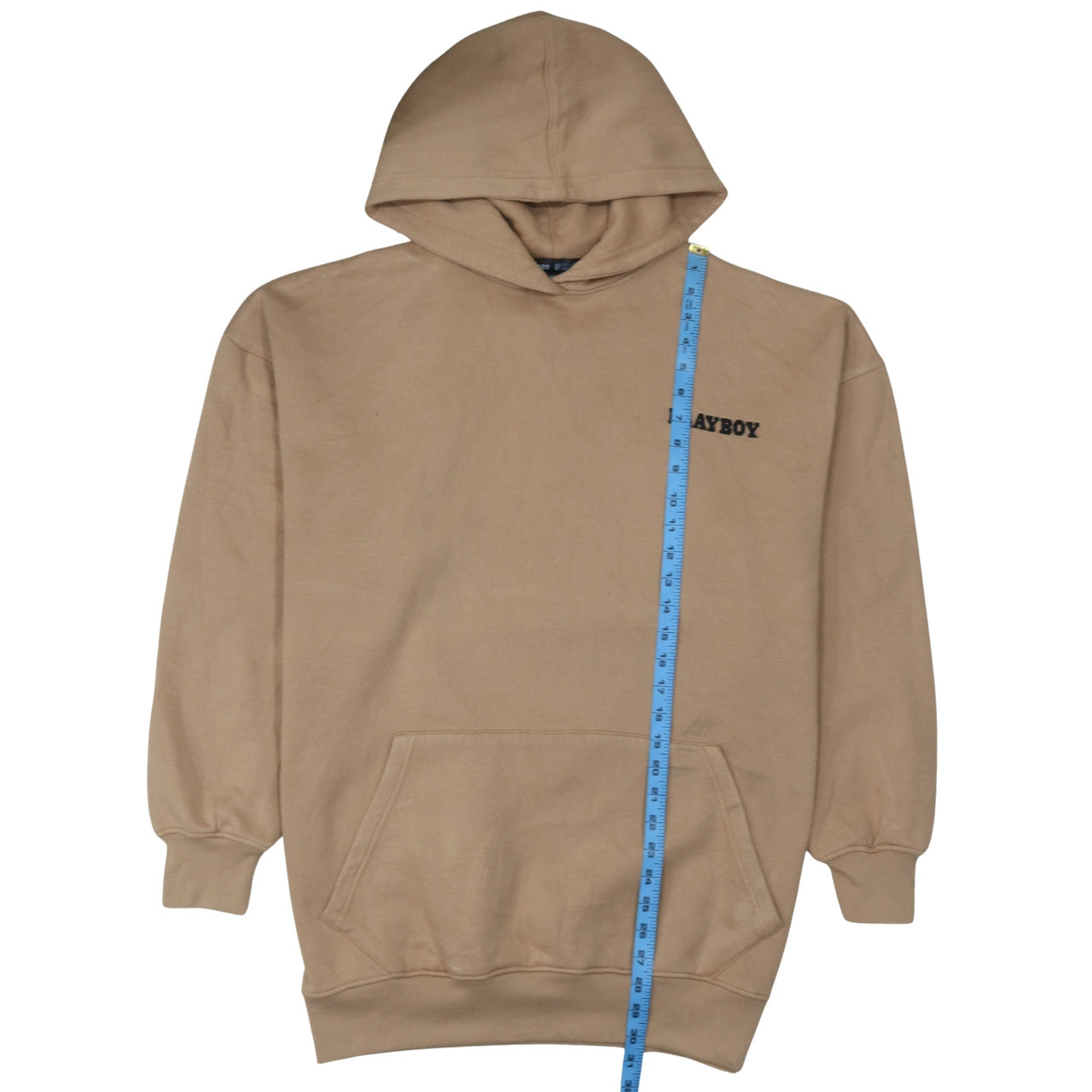 Unisex Adults UK Size M Playboy x Missguided Beige Pullover Hoodie