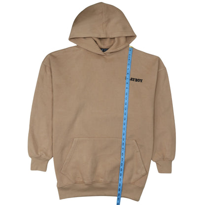 Unisex Adults UK Size M Playboy x Missguided Beige Pullover Hoodie